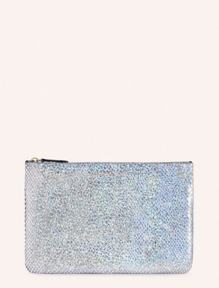Pochette Love Facette Argent