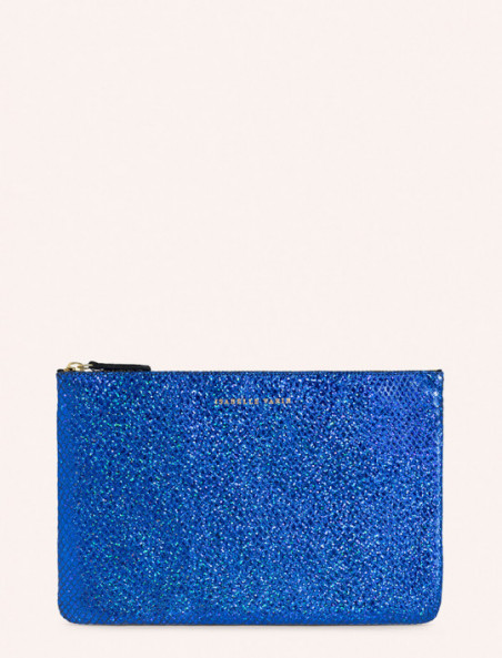 Pochette Love Facette Bleu