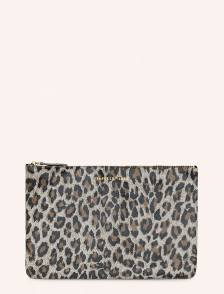 Pochette Love Guepard Sable